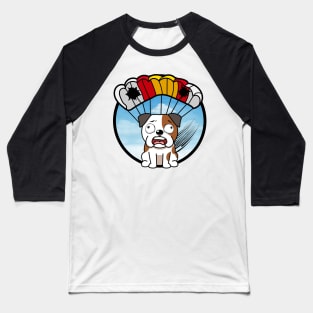 Silly bulldog has a broken parachute Baseball T-Shirt